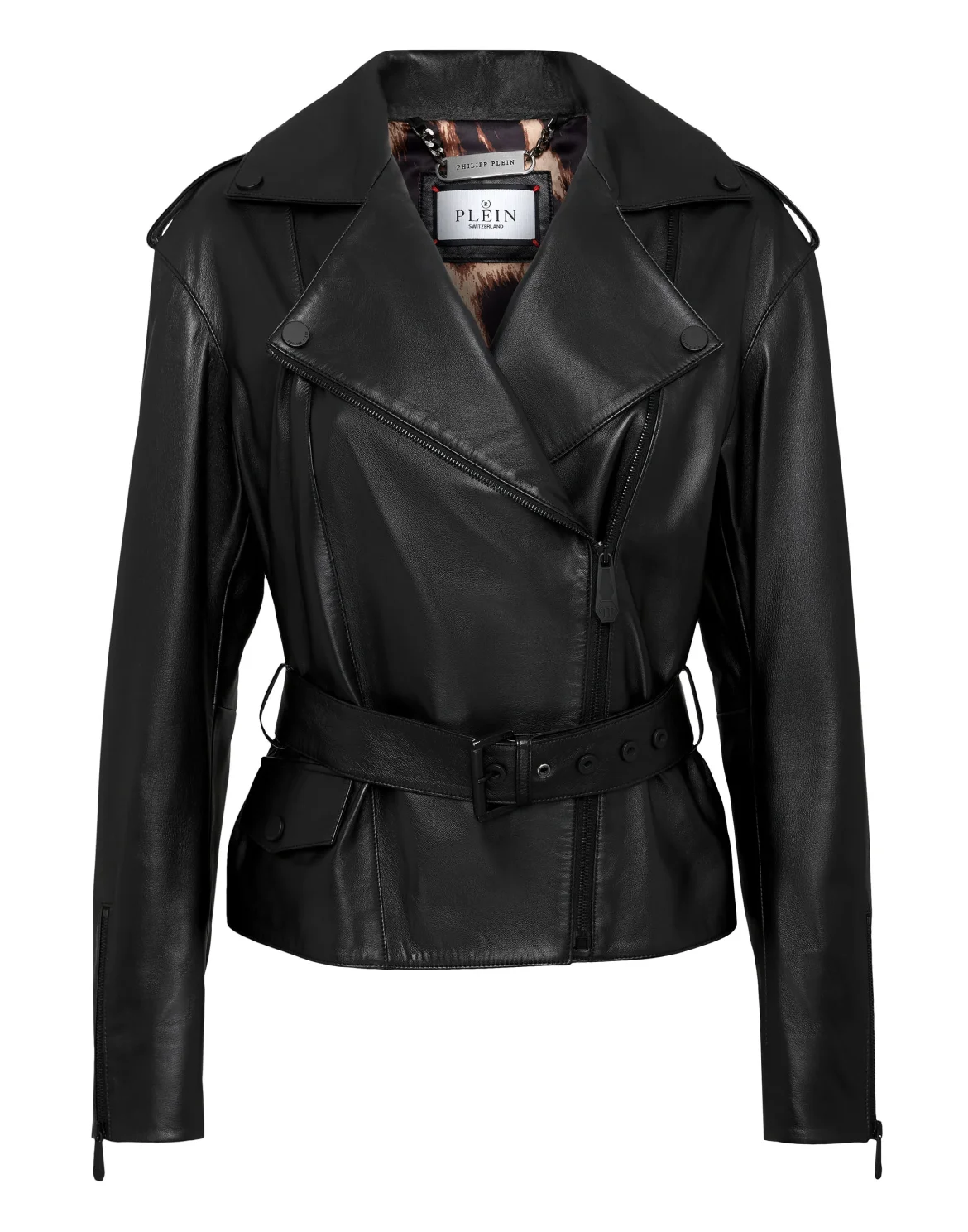 Oversize Leather Jacket, цвет: Черный