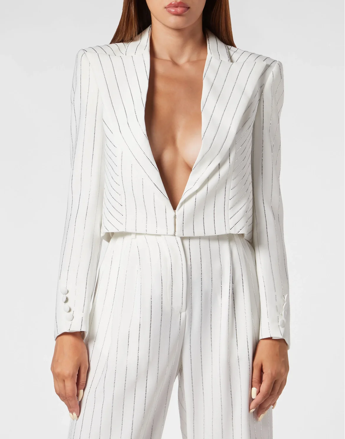 Cady Bolero Crystal Pinstripe, цвет: Белый