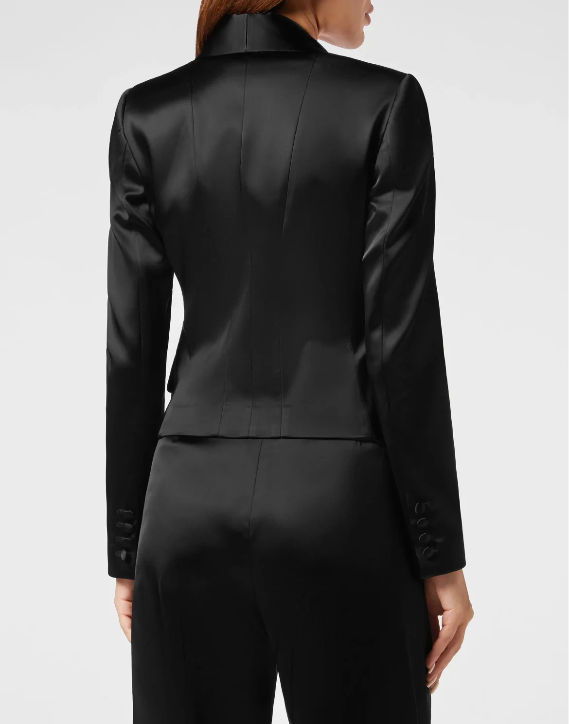Satin Stretch Bolero Blazer Sartorial, цвет: Черный