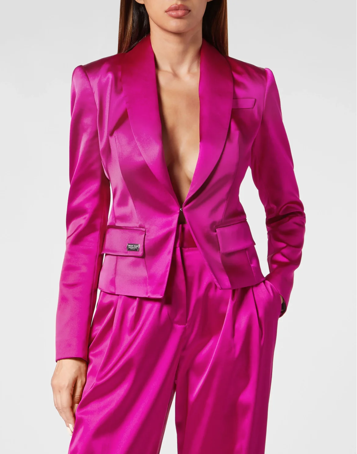 Satin Stretch Bolero Blazer Sartorial, цвет: Розовый