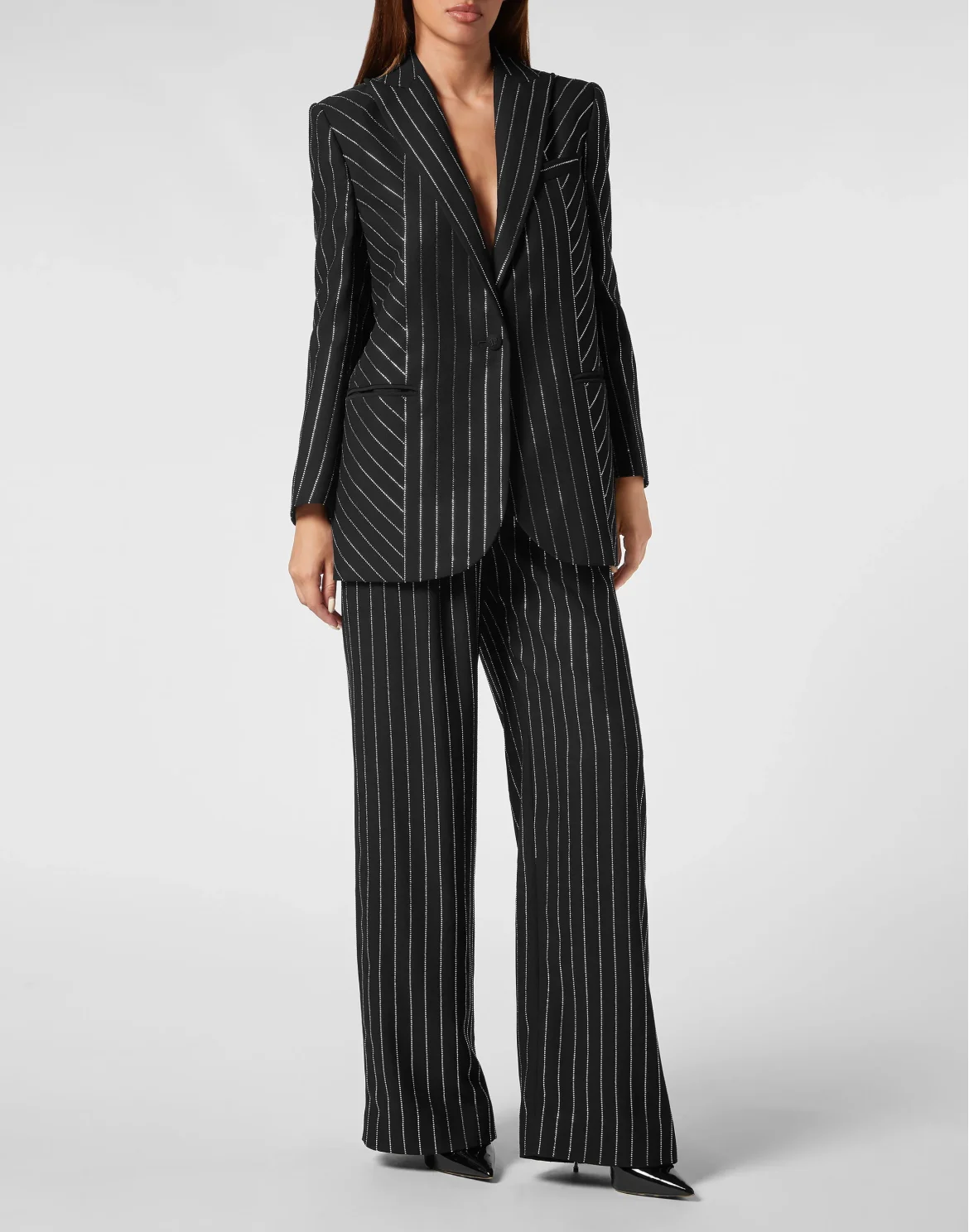 Cady Blazer Crystal Pinstripe, цвет: Черный