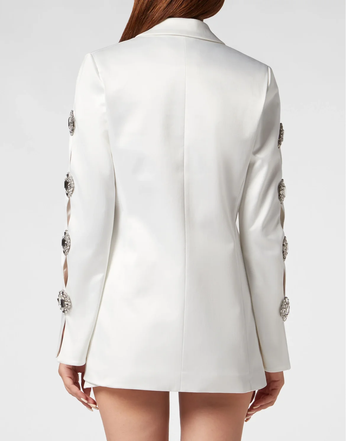 Double Breasted Oversize Blazer Brooches, цвет: Белый