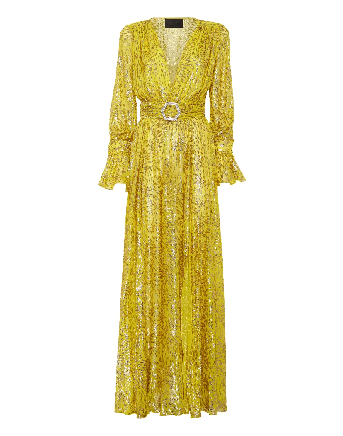 Gold Lurex Long Dress, цвет: Желтый