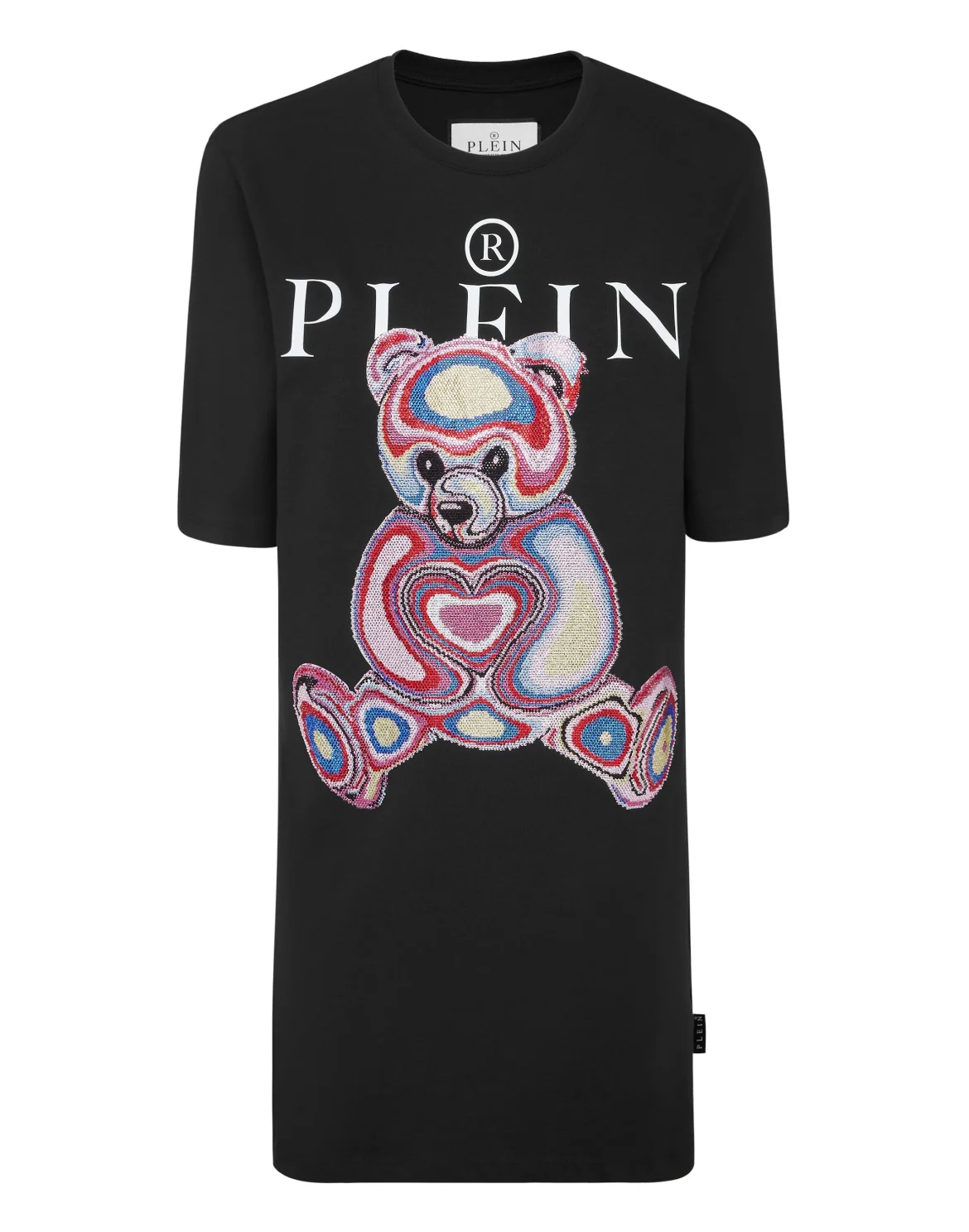 Padded Shoulder T-Shirt Dress Teddy Bear, цвет: Розовый