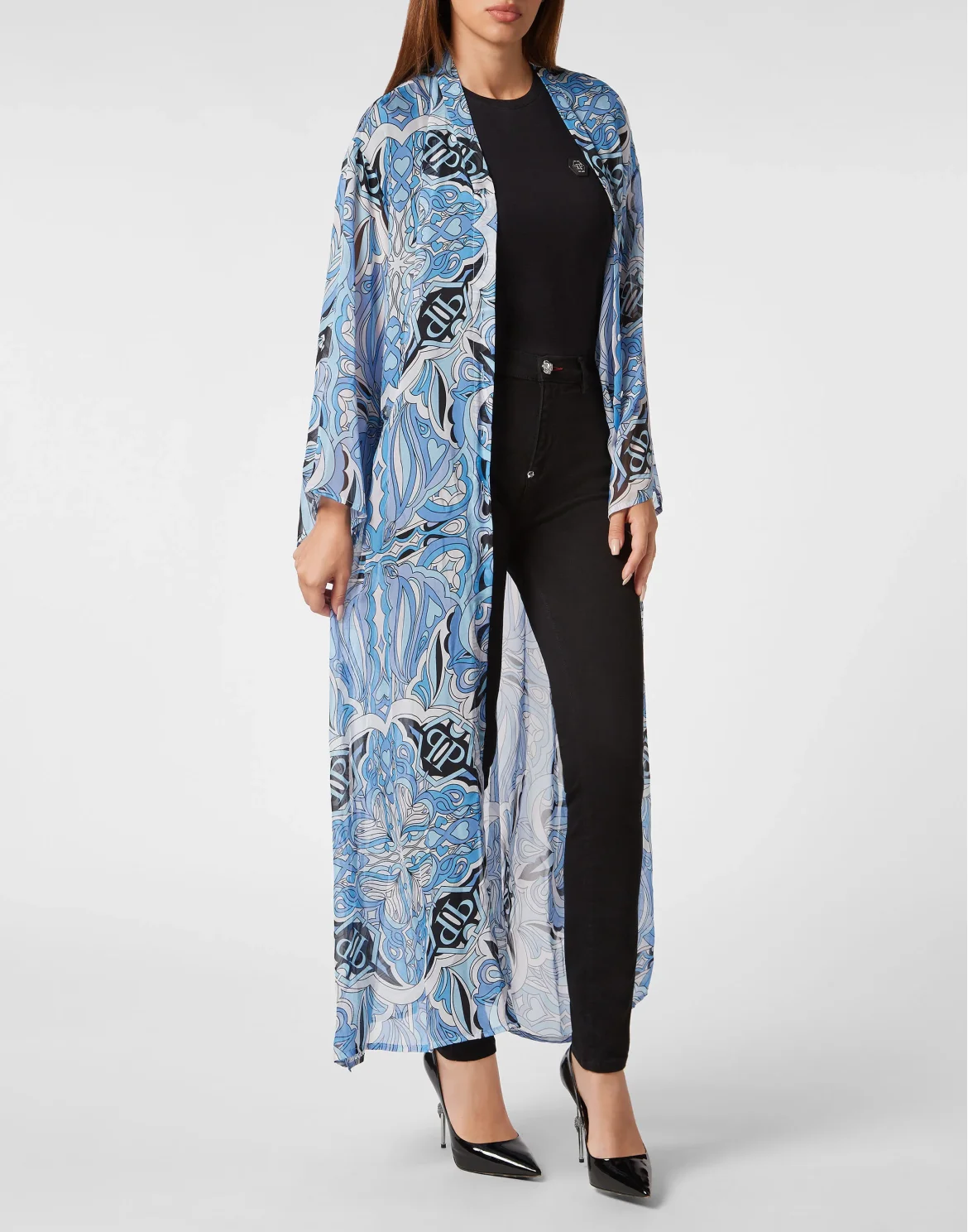 Chiffon Seta Kaftan, цвет: Голубой