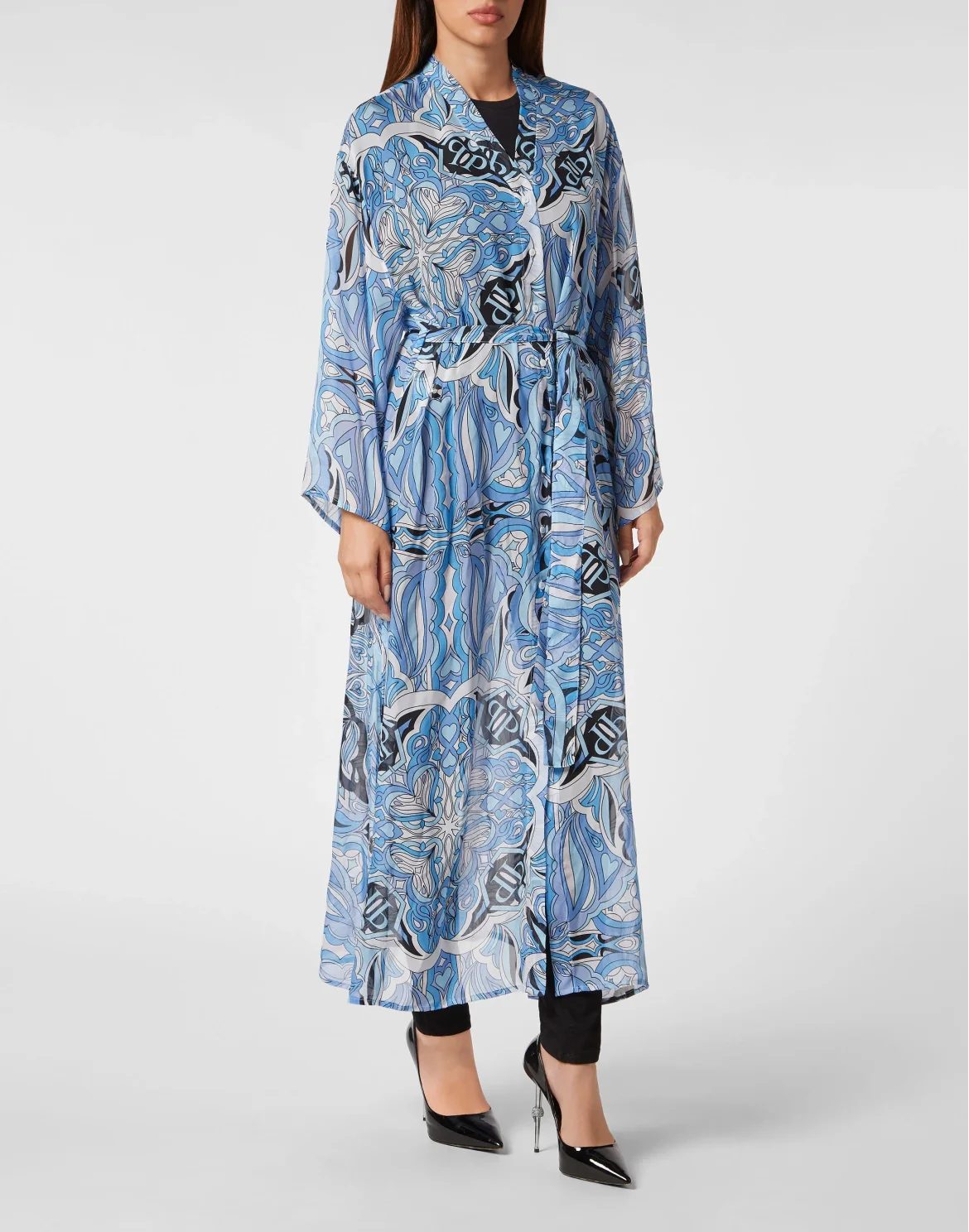 Chiffon Seta Kaftan, цвет: Голубой