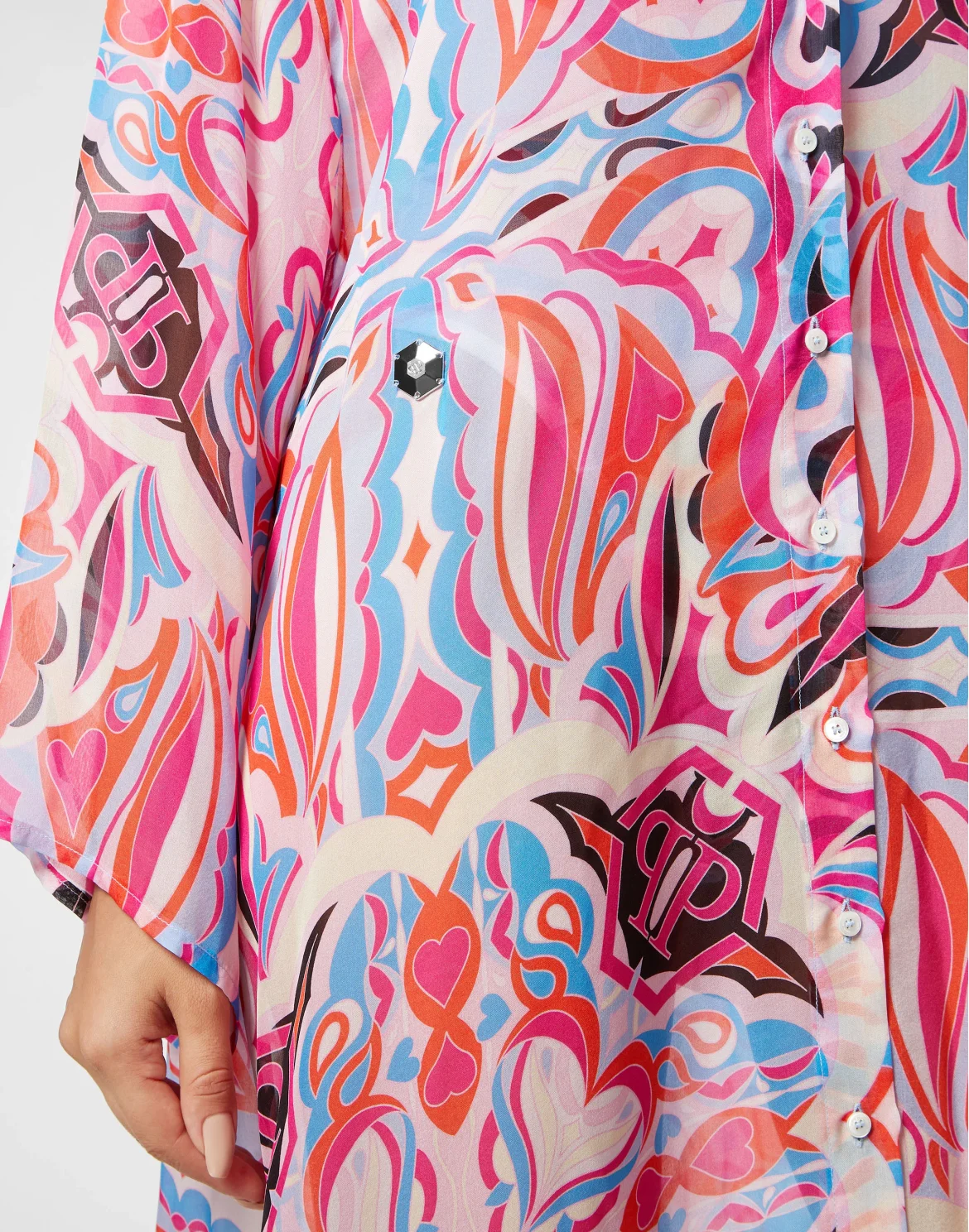 Chiffon Seta Kaftan, цвет: Розовый