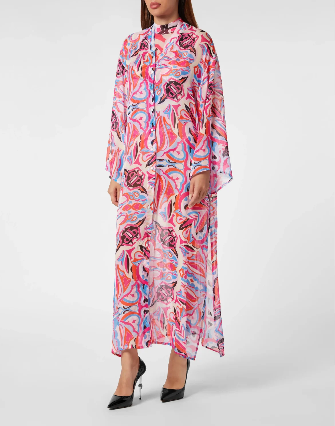 Chiffon Seta Kaftan, цвет: Розовый
