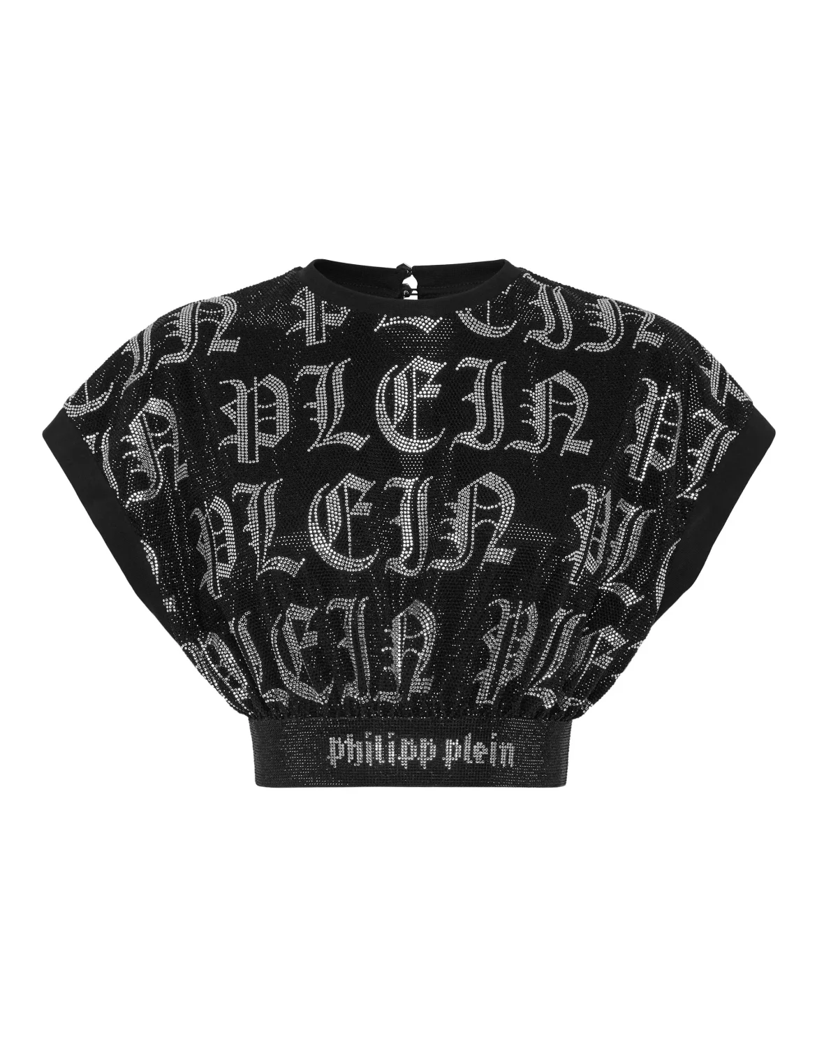 Cropped Top Gothic Plein Strass, цвет: Черный