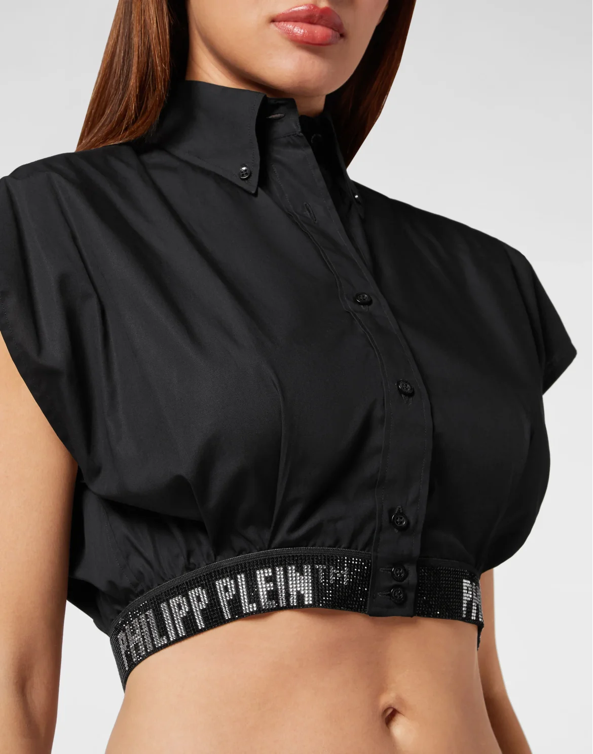Popeline Cropped Shirt, цвет: Черный