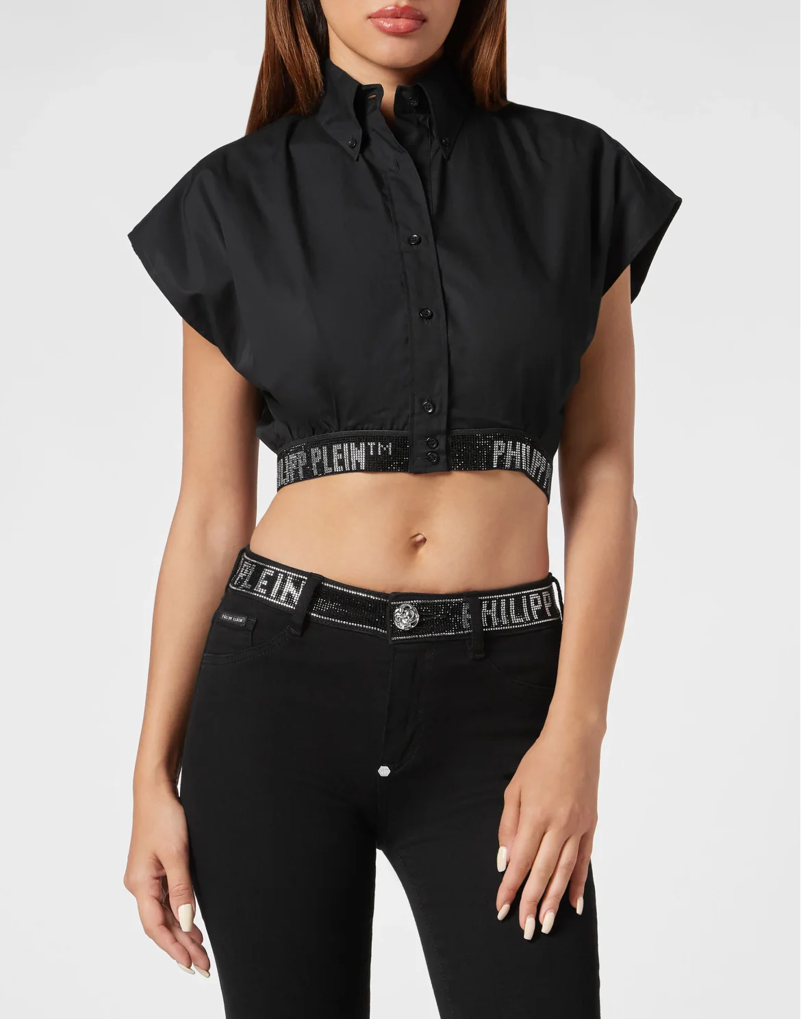 Popeline Cropped Shirt, цвет: Черный