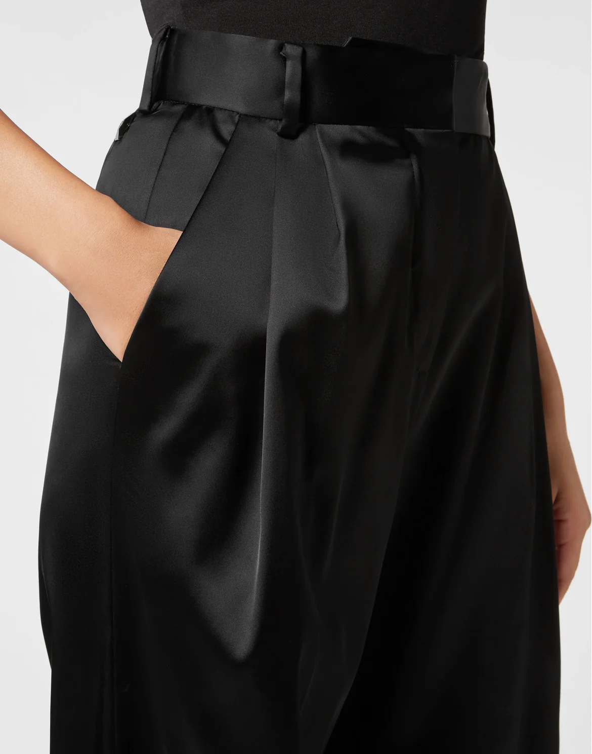 Satin Stretch Man Fit Trousers Sartorial, цвет: Черный
