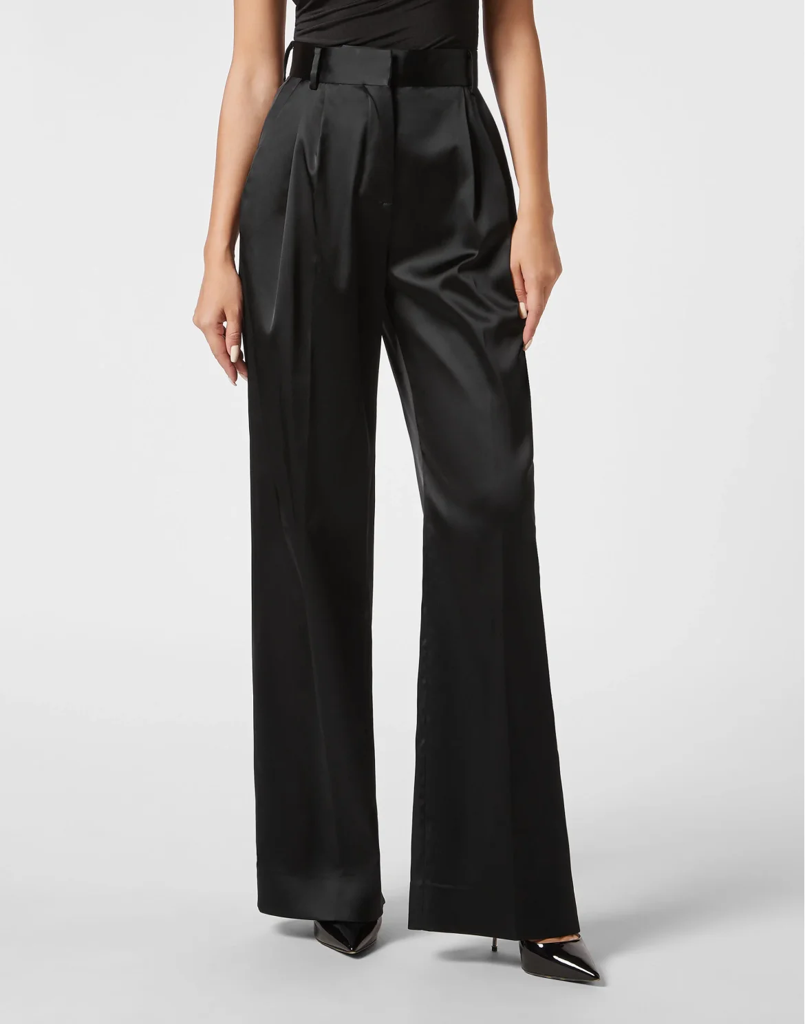 Satin Stretch Man Fit Trousers Sartorial, цвет: Черный