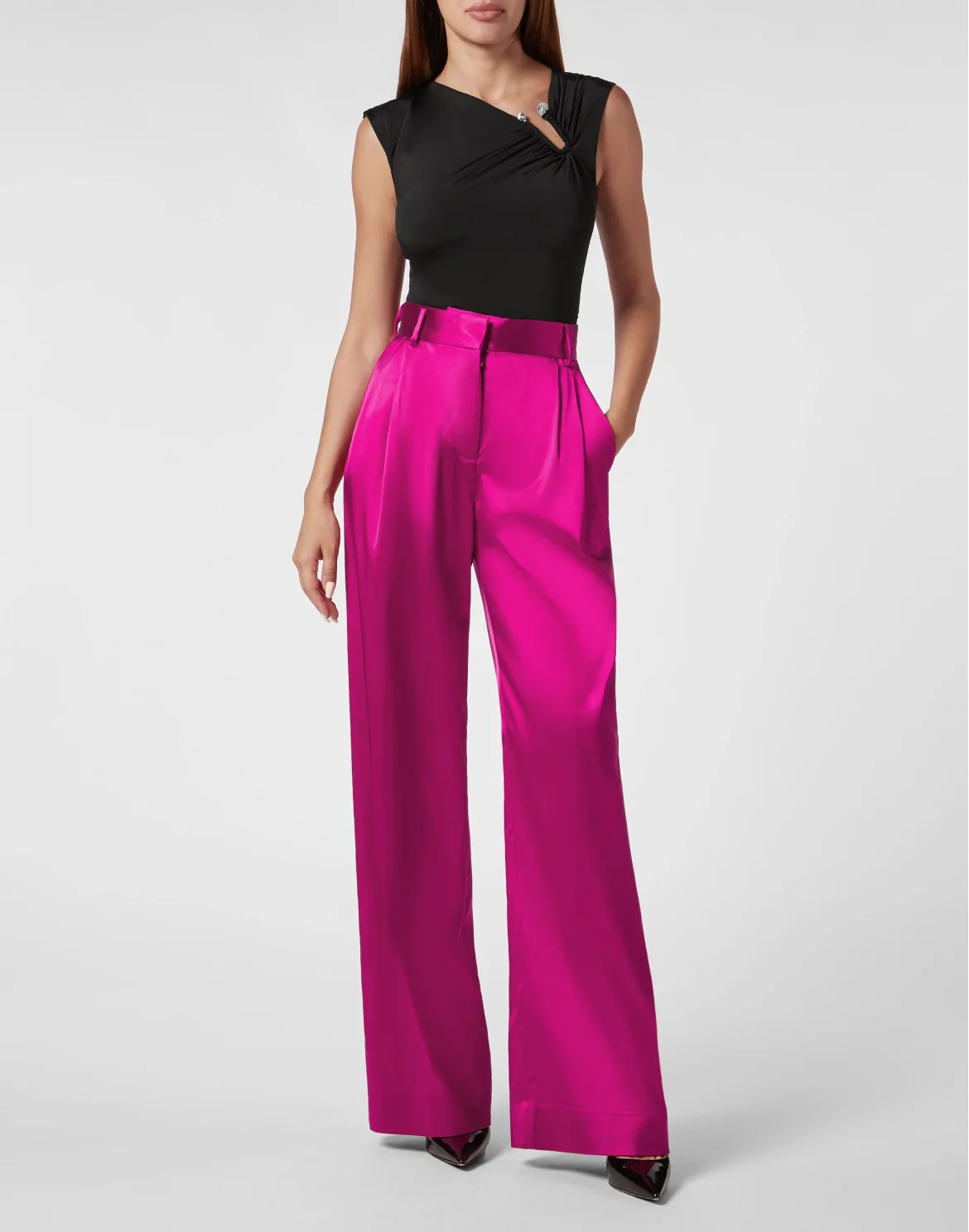 Satin Stretch Man Fit Trousers Sartorial, цвет: Розовый