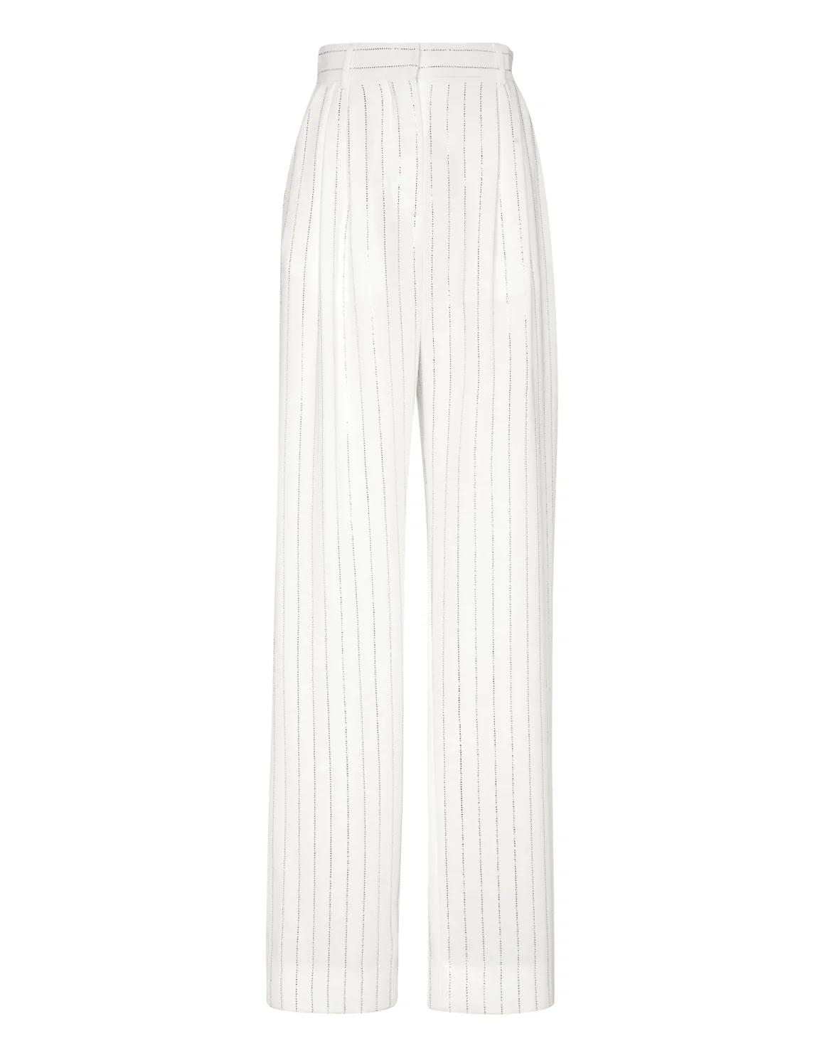 Cady Trousers Man Fit Crystal Pinstripe, цвет: Белый