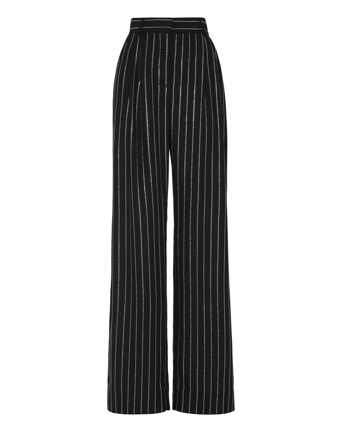 Cady Trousers Man Fit Crystal Pinstripe, цвет: Черный
