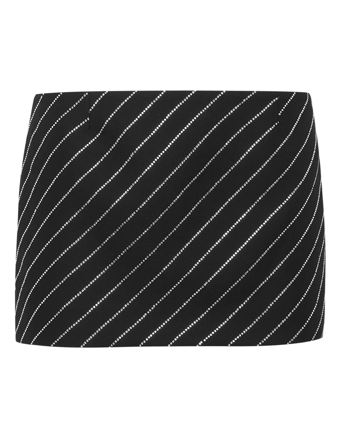 Cady Mini Skirt Crystal Pinstripe, цвет: Черный