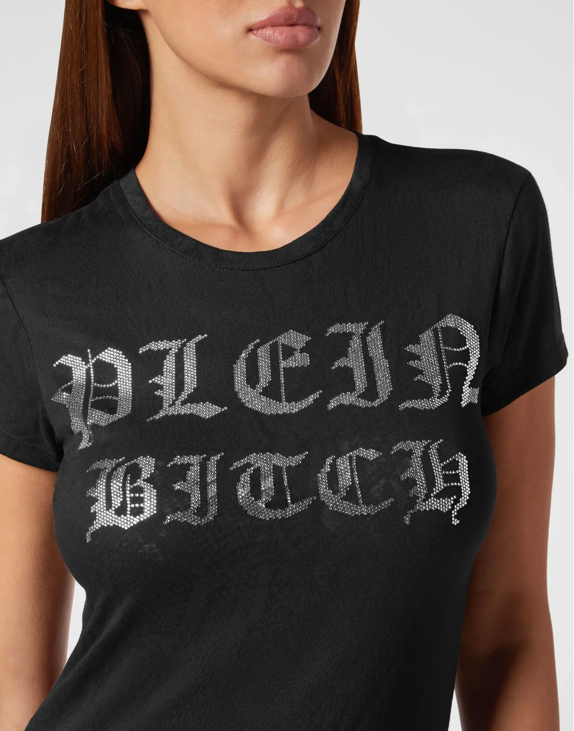 Burn Out T-Shirt Sexy Pure with Crystals Gothic Plein, цвет: Черный