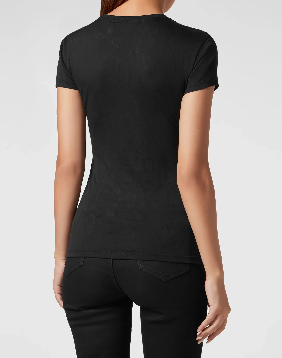 Burn Out T-Shirt Sexy Pure with Crystals Gothic Plein, цвет: Черный
