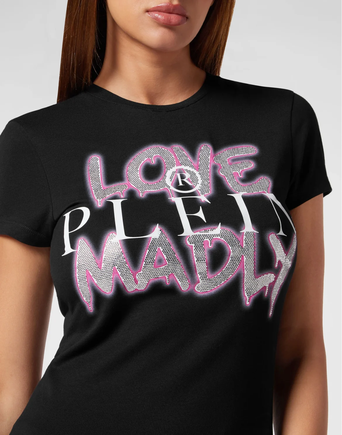 T-Shirt Sexy Pure with Crystals, цвет: Черный
