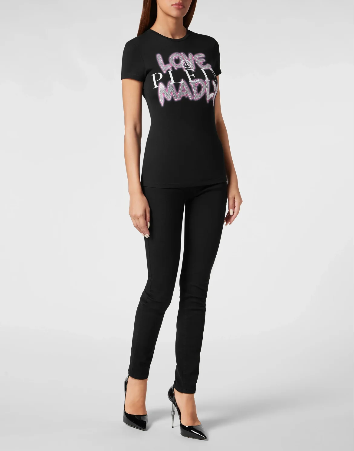 T-Shirt Sexy Pure with Crystals, цвет: Черный