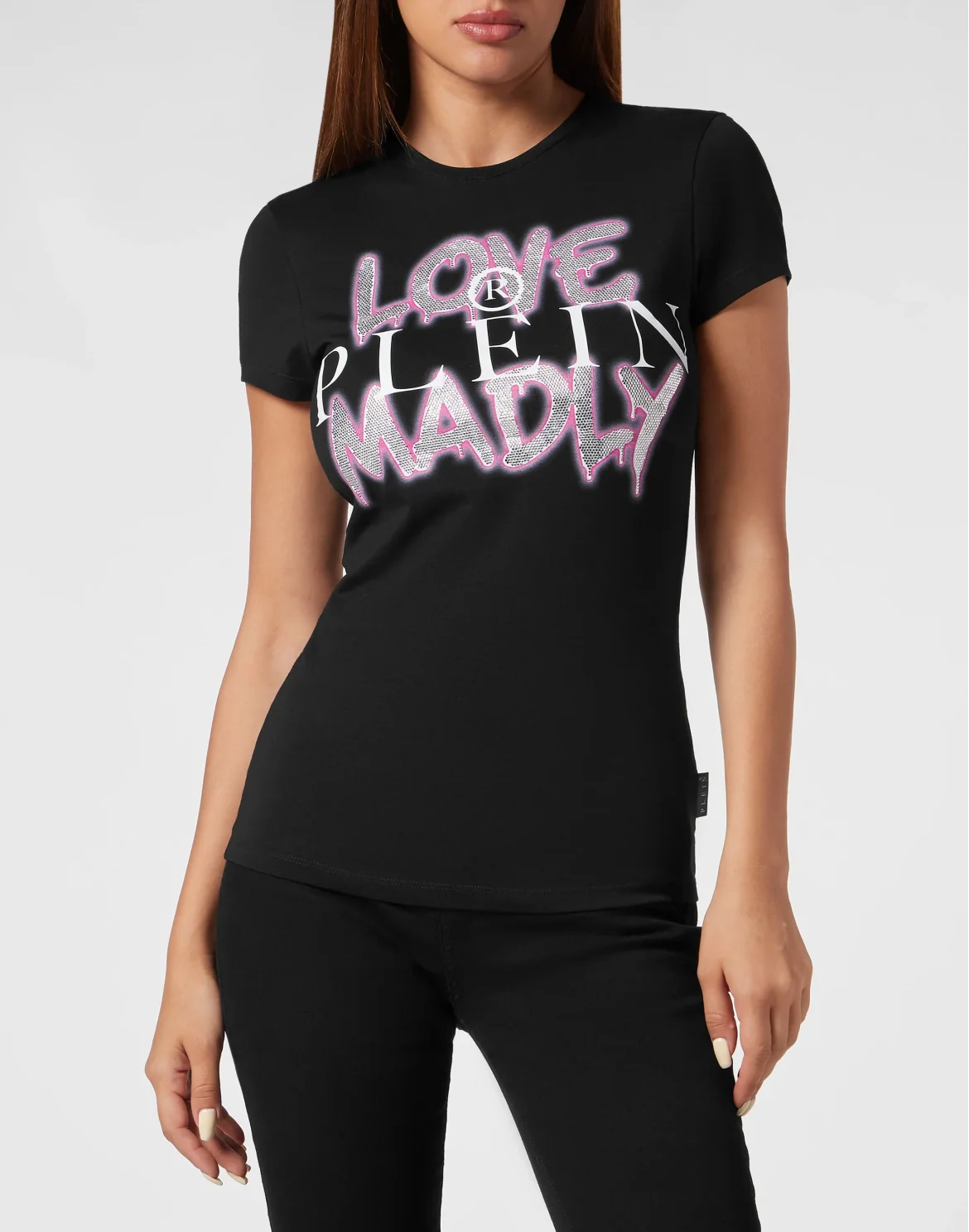 T-Shirt Sexy Pure with Crystals, цвет: Черный