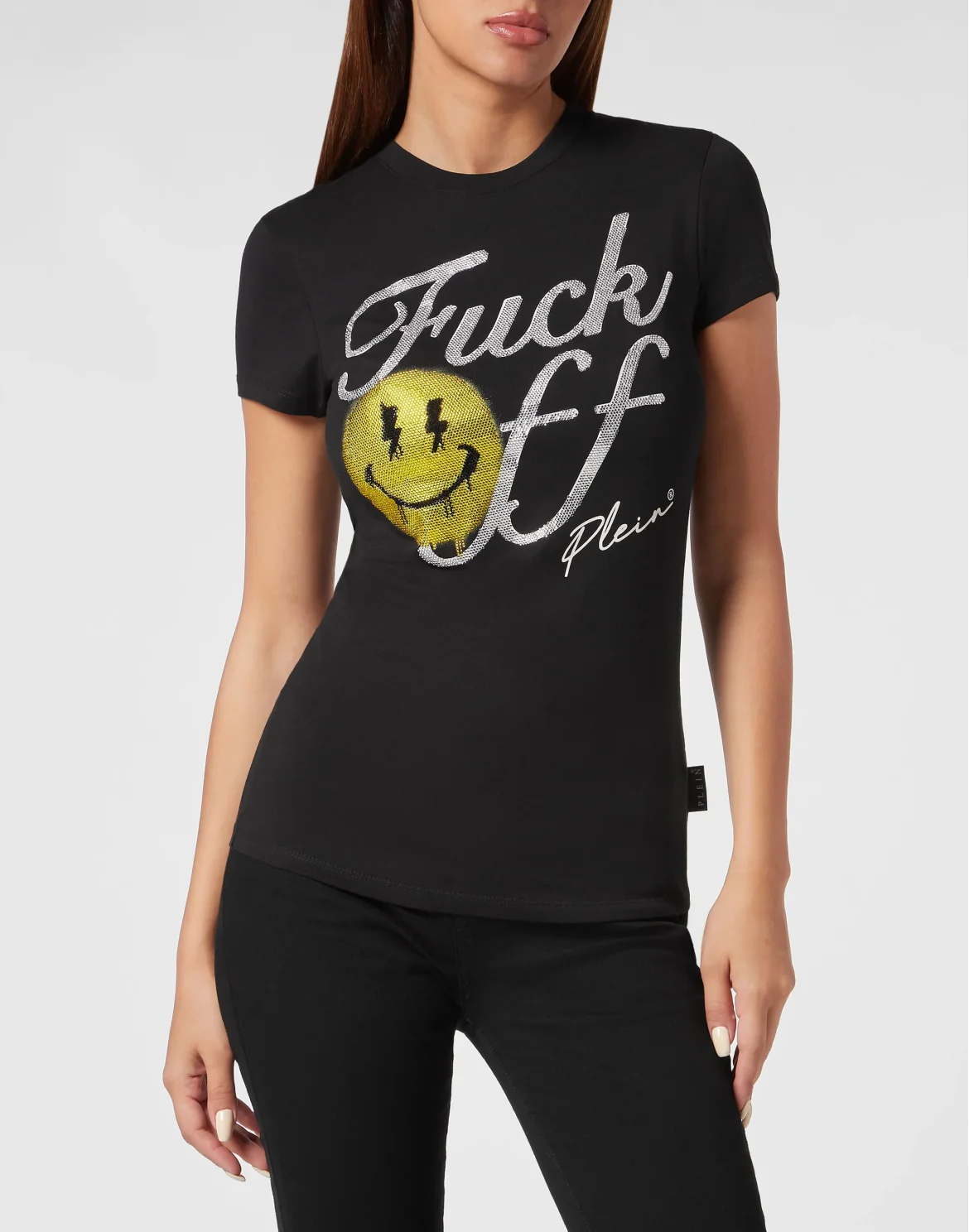 T-Shirt Sexy Pure with Crystals Smile, цвет: Желтый