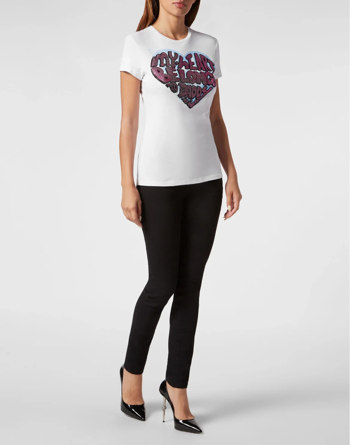 T-Shirt Sexy Pure with Crystals, цвет: Белый