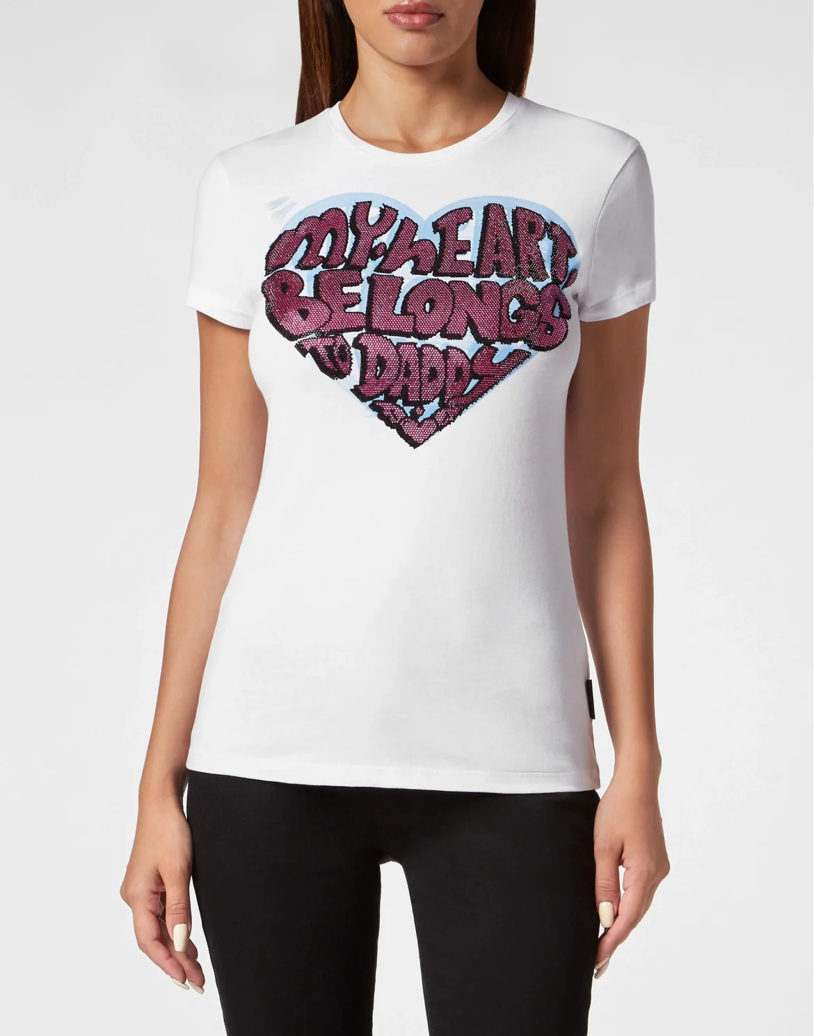 T-Shirt Sexy Pure with Crystals, цвет: Белый