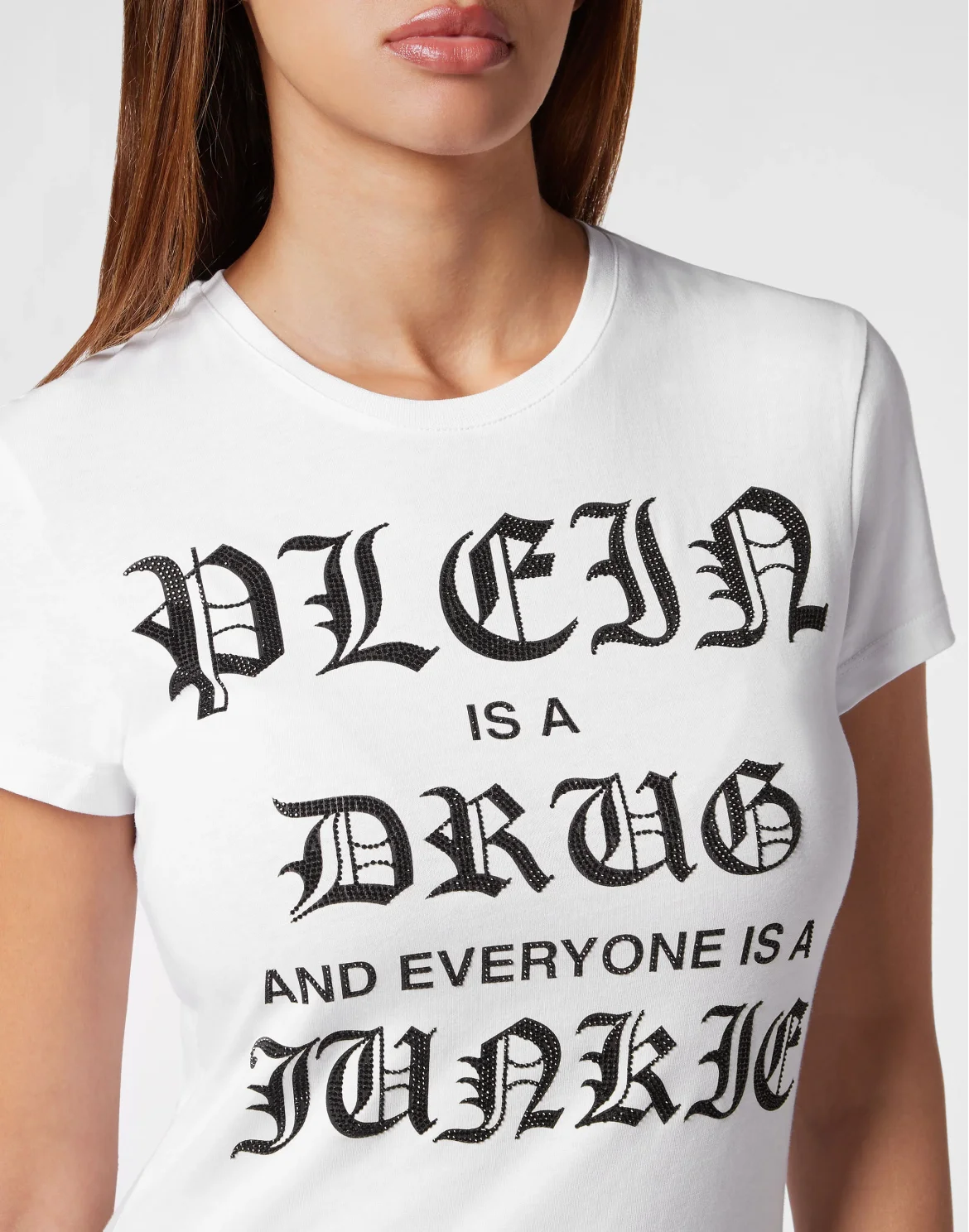T-Shirt Sexy Pure with Crystals, цвет: Белый