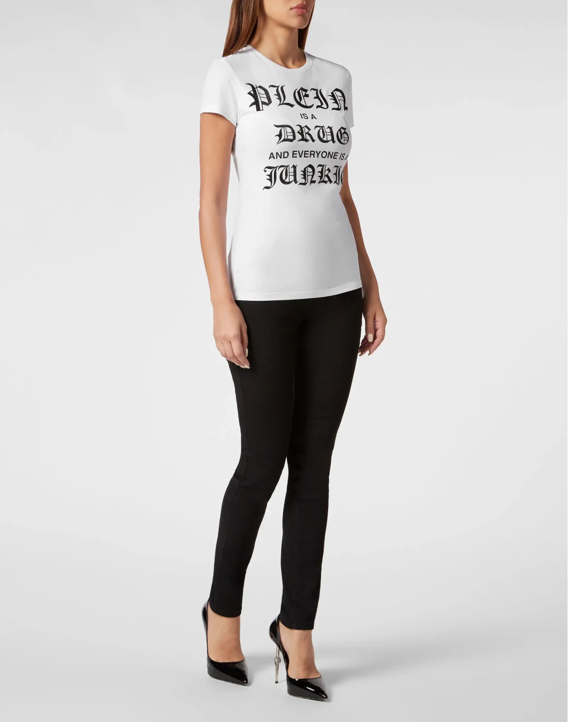 T-Shirt Sexy Pure with Crystals, цвет: Белый