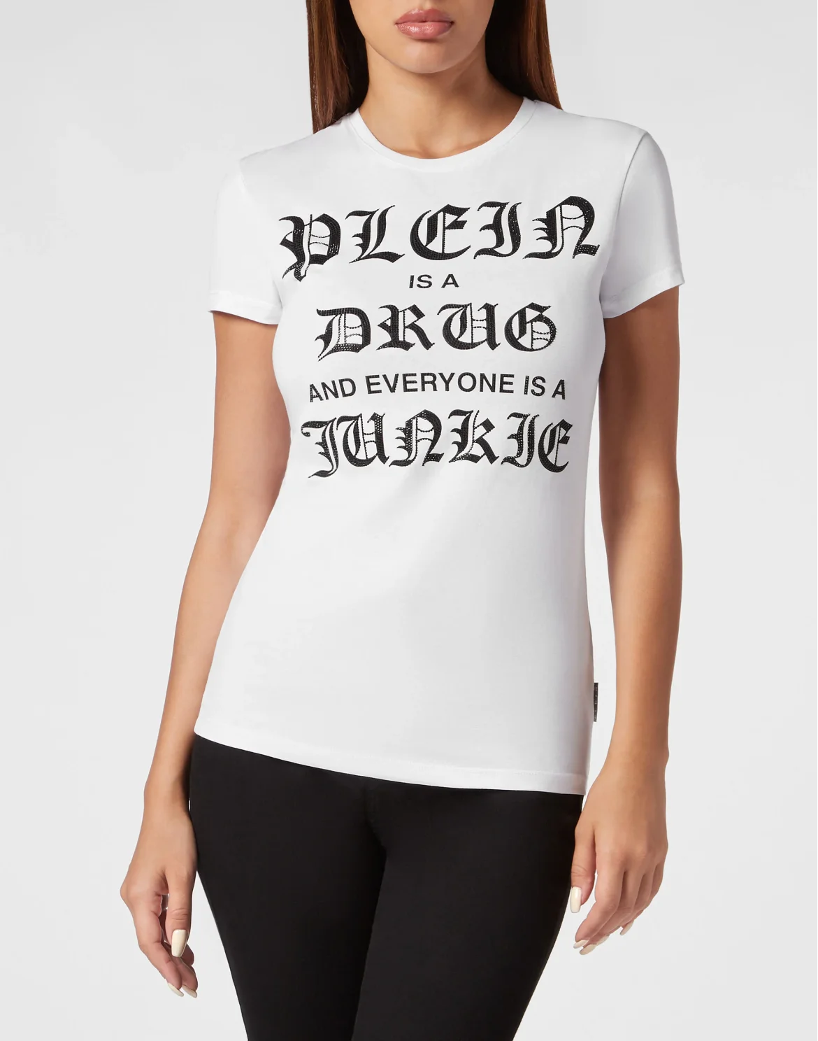 T-Shirt Sexy Pure with Crystals, цвет: Белый