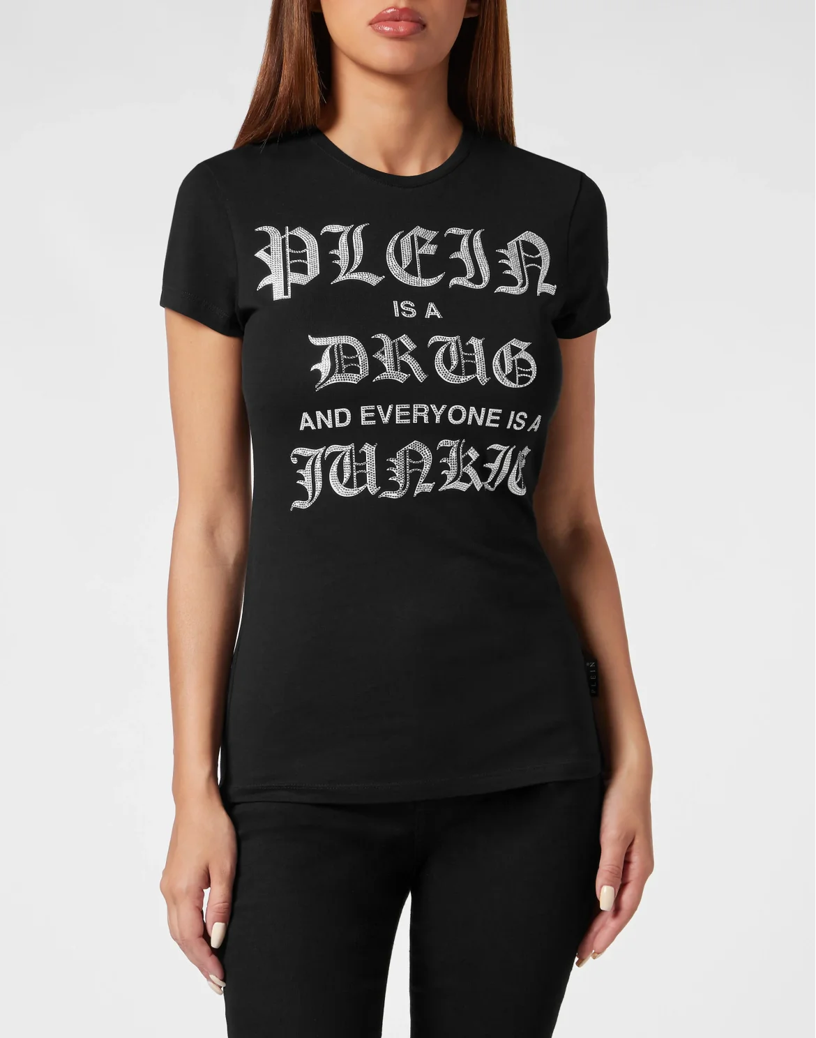 T-Shirt Sexy Pure with Crystals, цвет: Черный