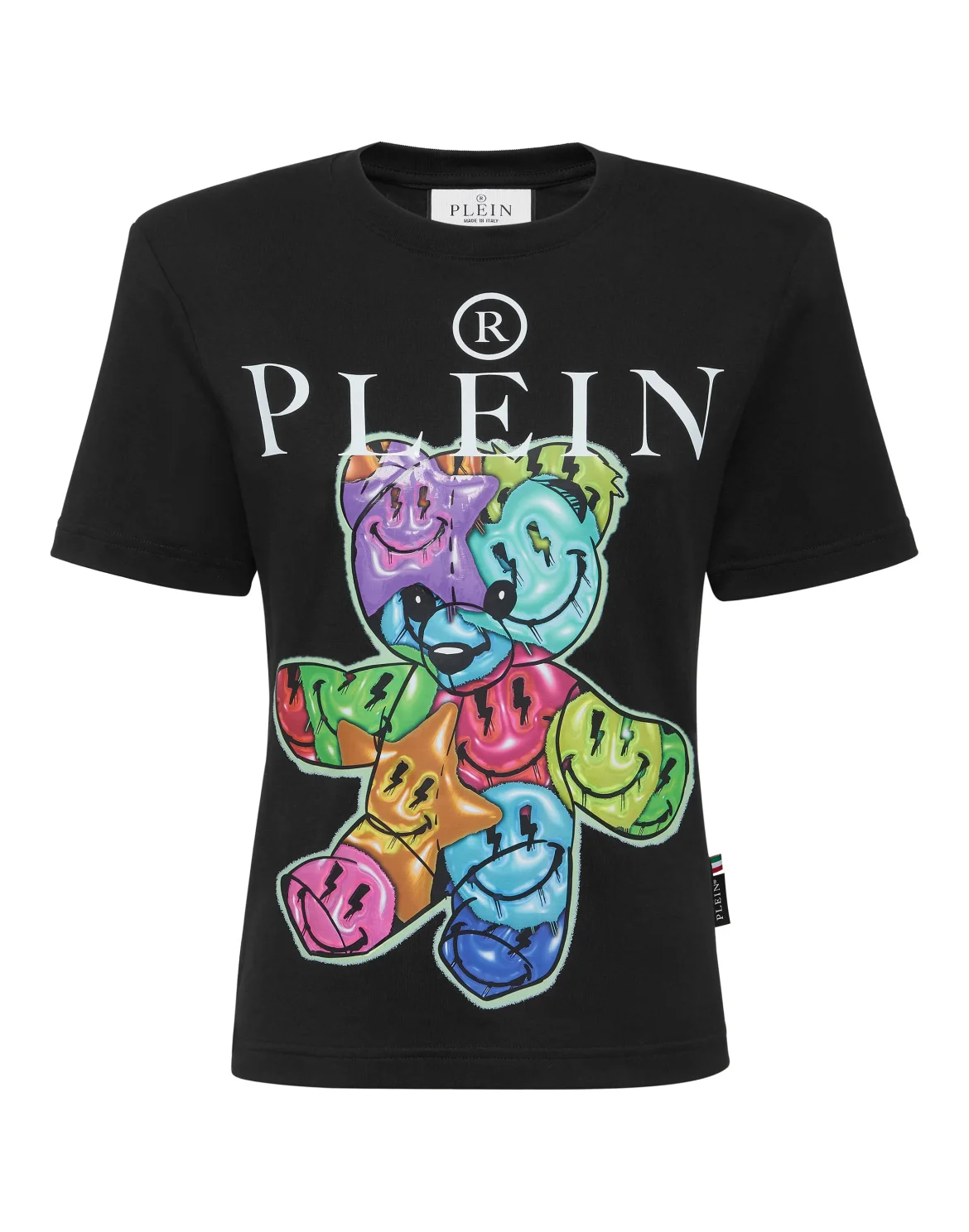 Padded Shoulder T-shirt Sexy Pure Smile, цвет: Черный