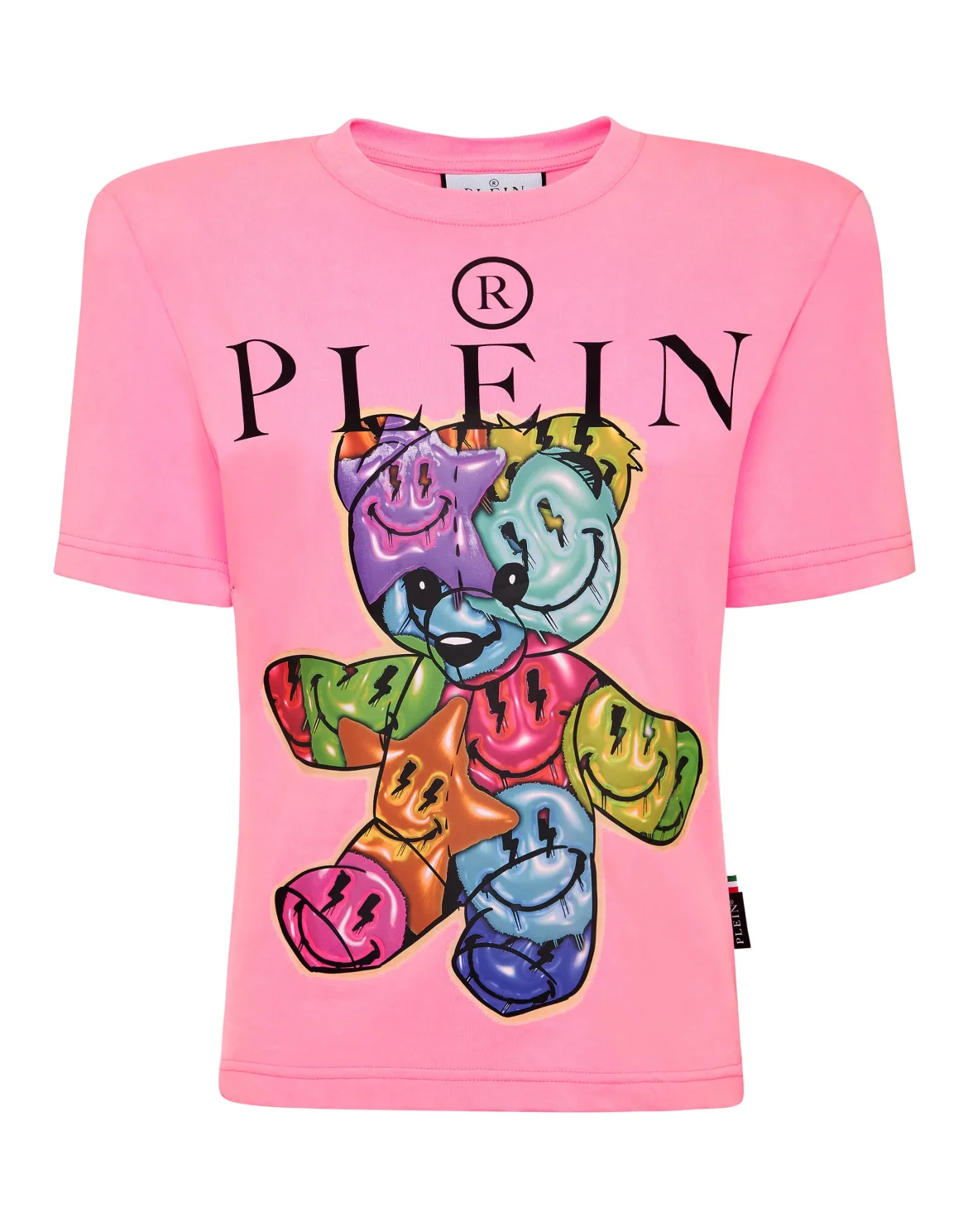 Padded Shoulder T-shirt Sexy Pure Smile, цвет: Розовый
