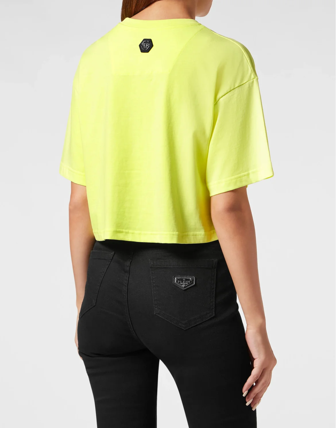 Cropped T-Shirt Round Neck Smile, цвет: Желтый