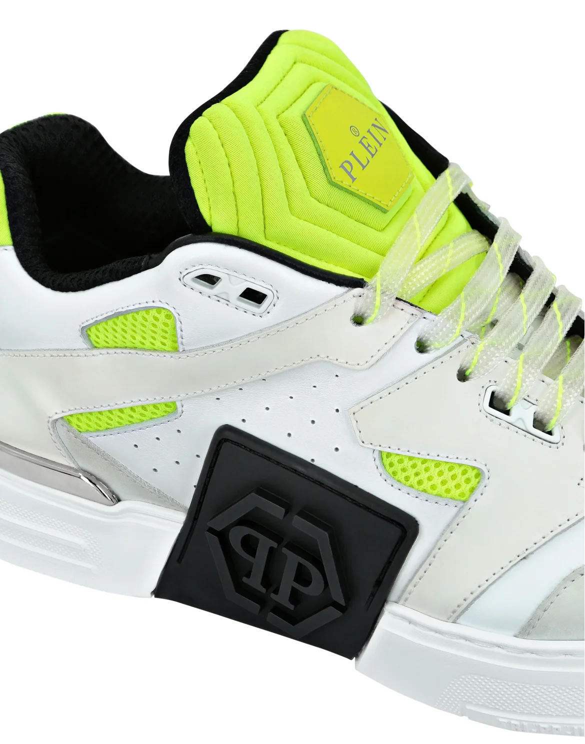 Mix Leather Lo-Top Sneakers, цвет: Зеленый