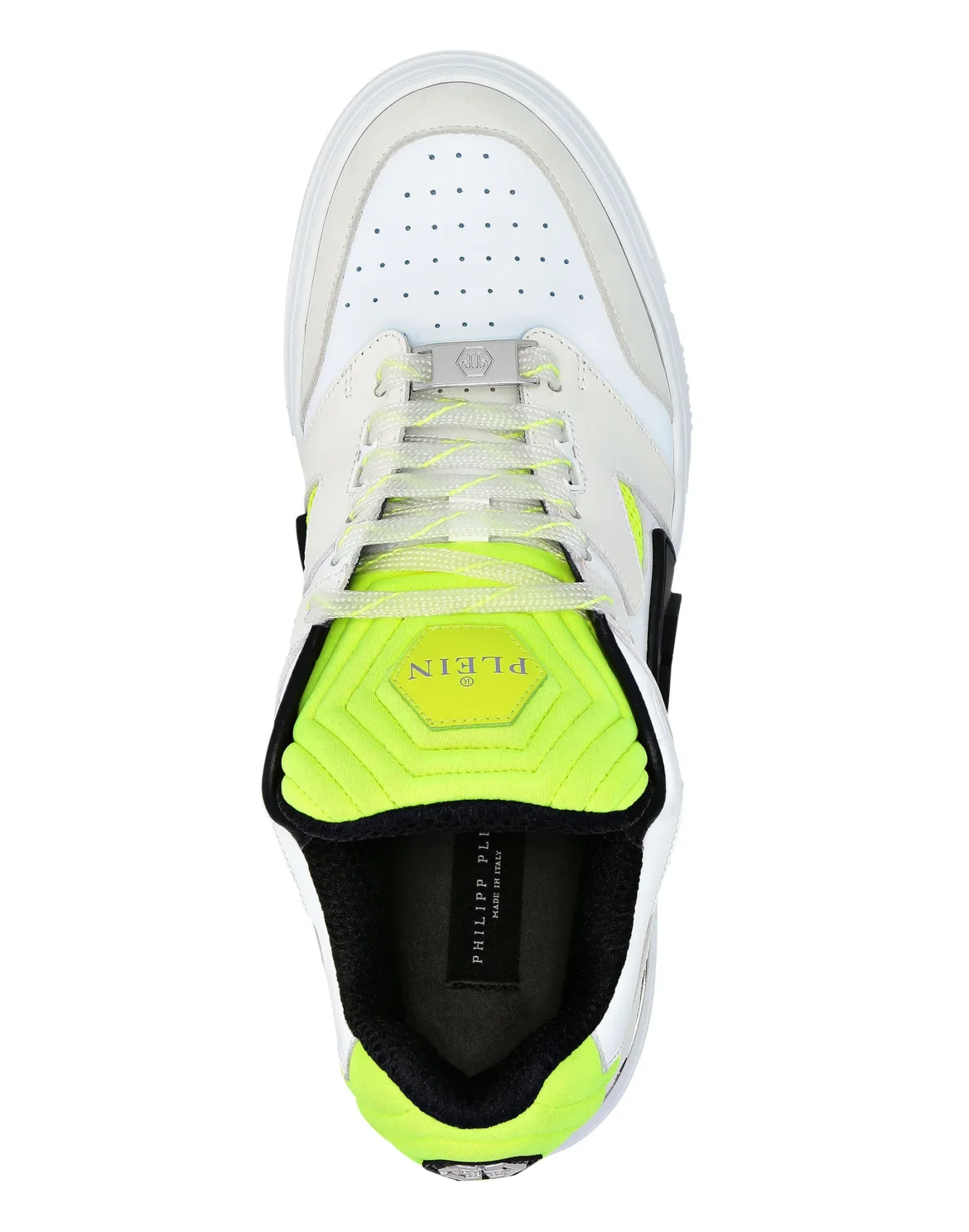 Mix Leather Lo-Top Sneakers, цвет: Зеленый