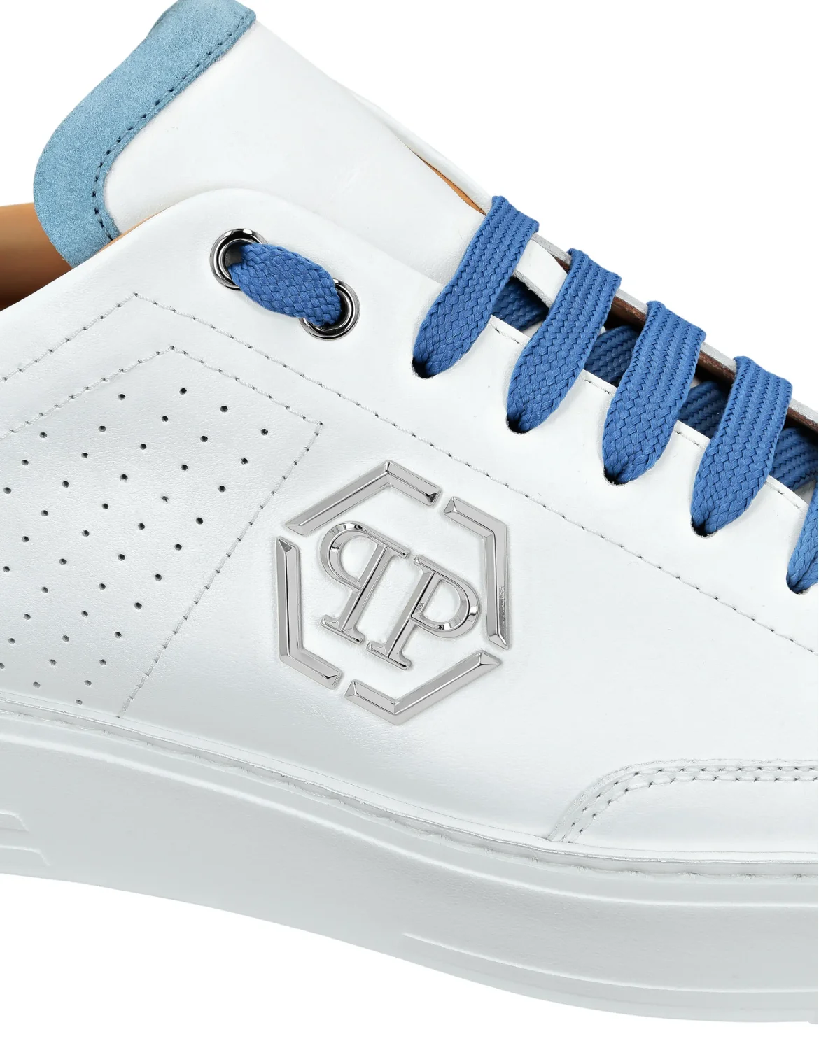 Mix Leather Lo-Top Sneakers, цвет: Белый