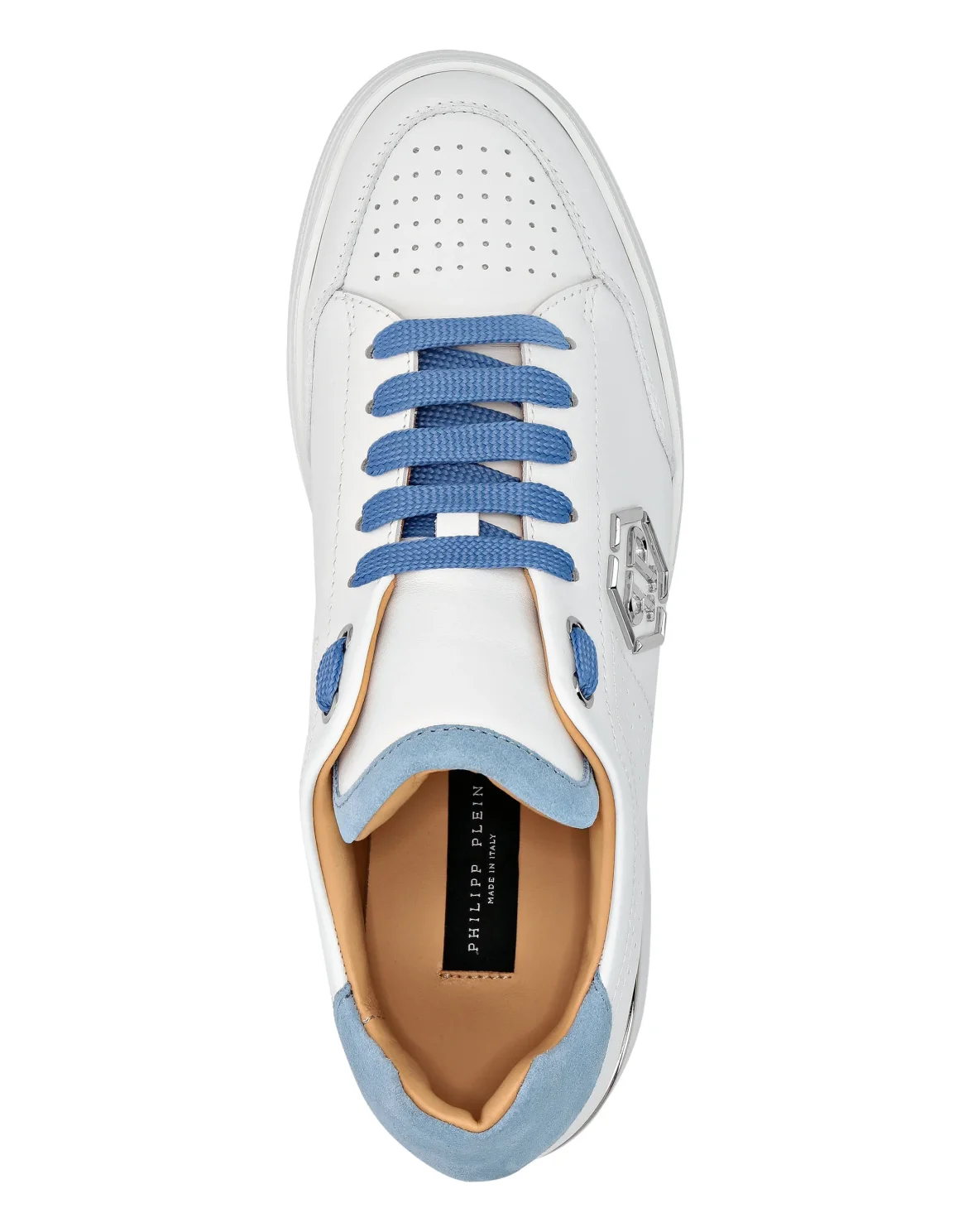 Mix Leather Lo-Top Sneakers, цвет: Белый