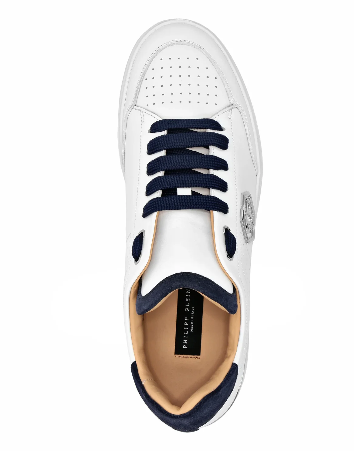 Mix Leather Lo-Top Sneakers, цвет: Белый
