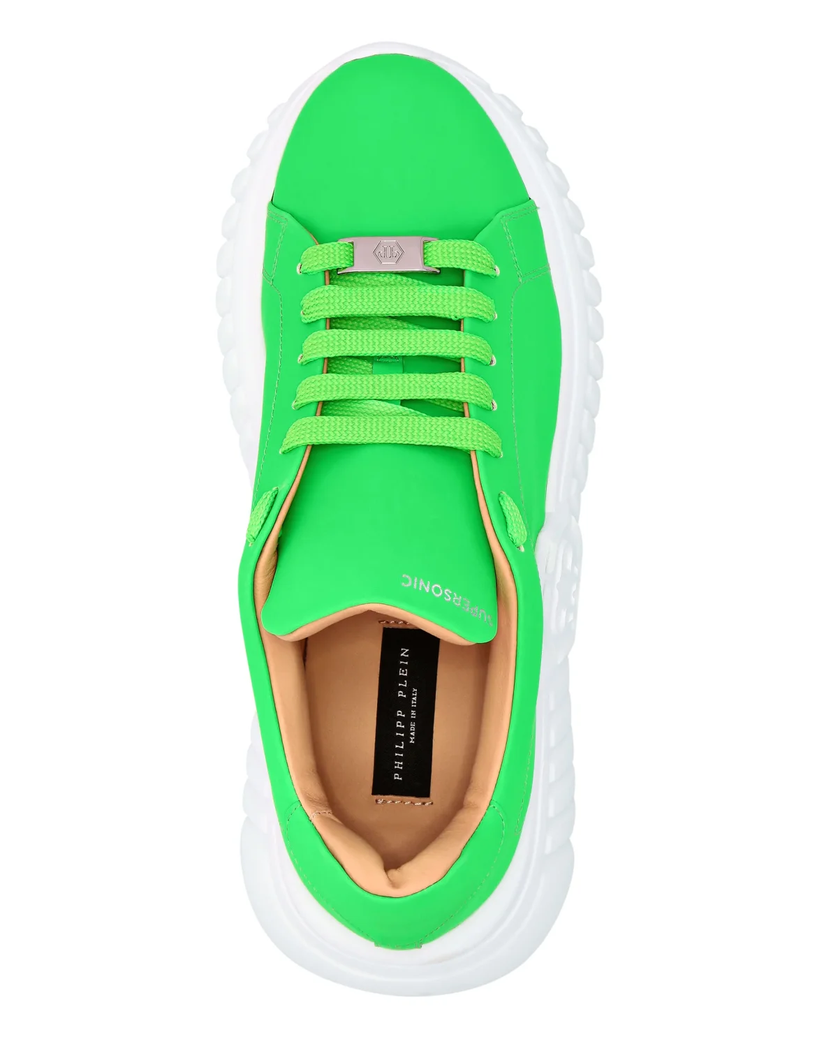 Leather Lo-Top Sneakers, цвет: Зеленый