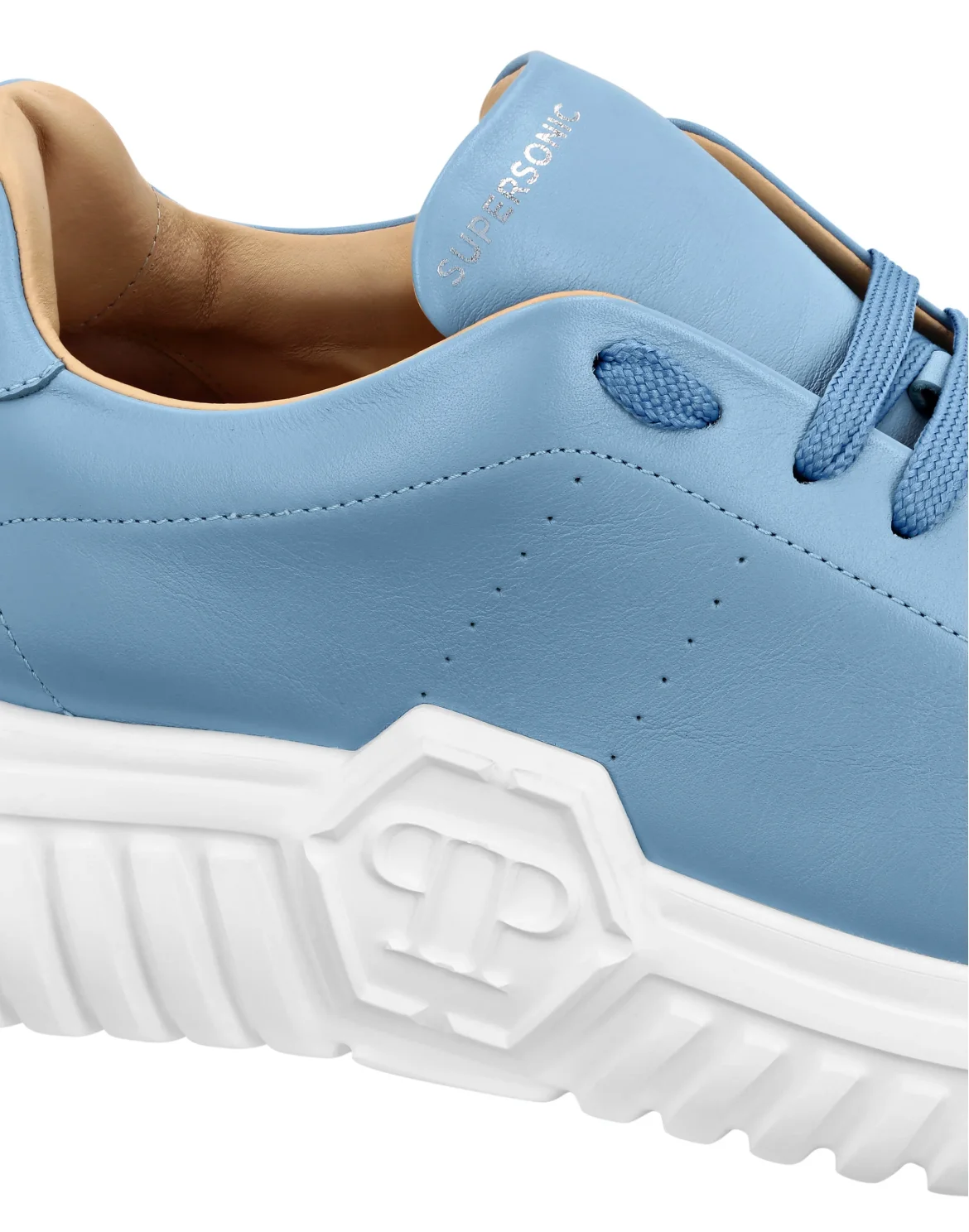 Leather Lo-Top Sneakers, цвет: Голубой