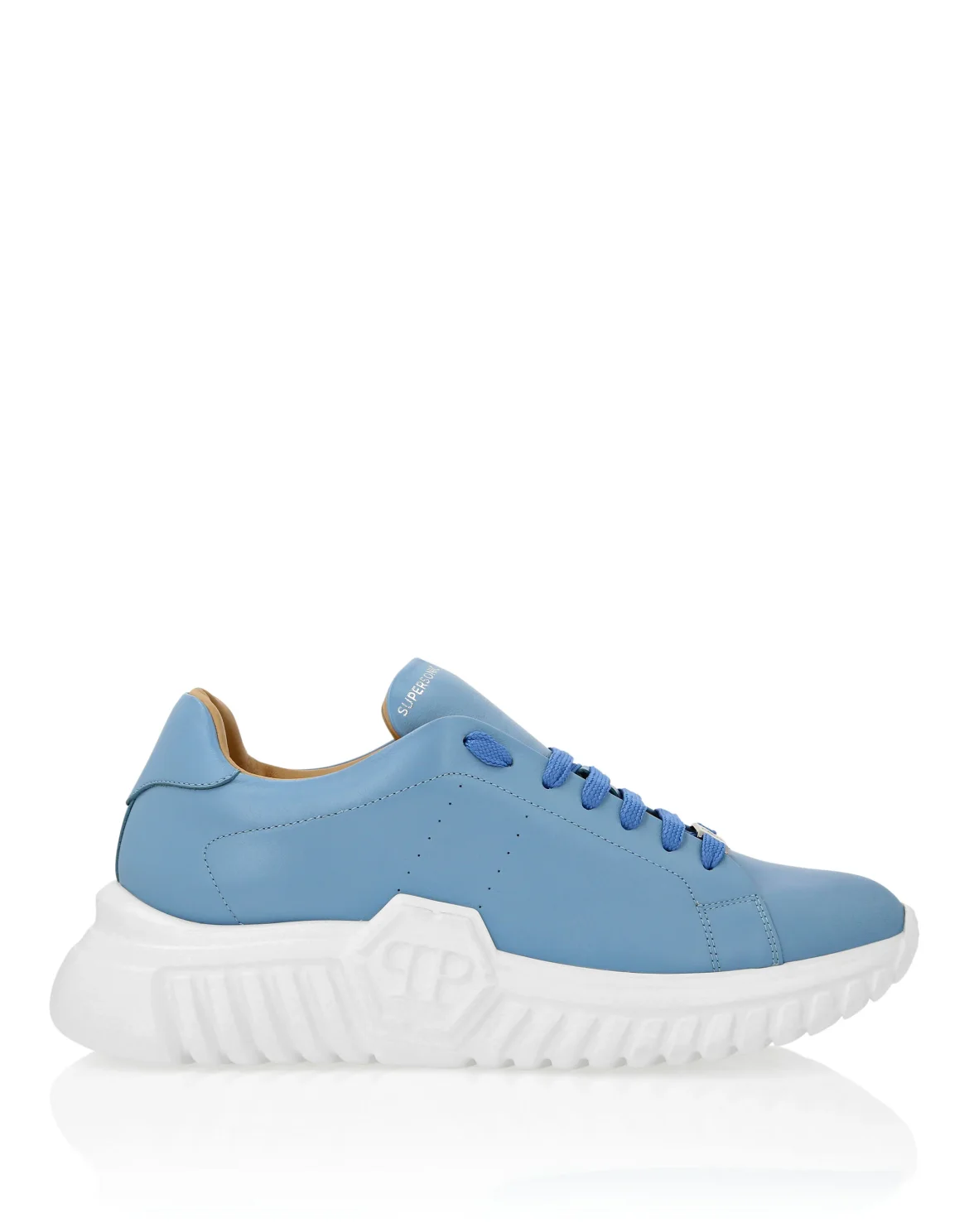 Leather Lo-Top Sneakers, цвет: Голубой