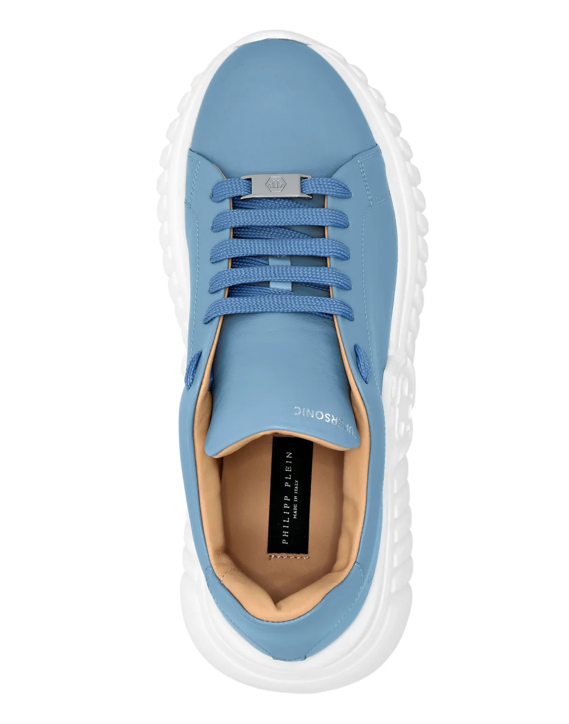 Leather Lo-Top Sneakers, цвет: Голубой