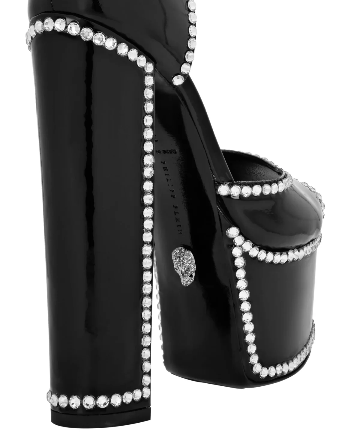 Patent Leather Platform Sandals Hi-Heels, цвет: Черный