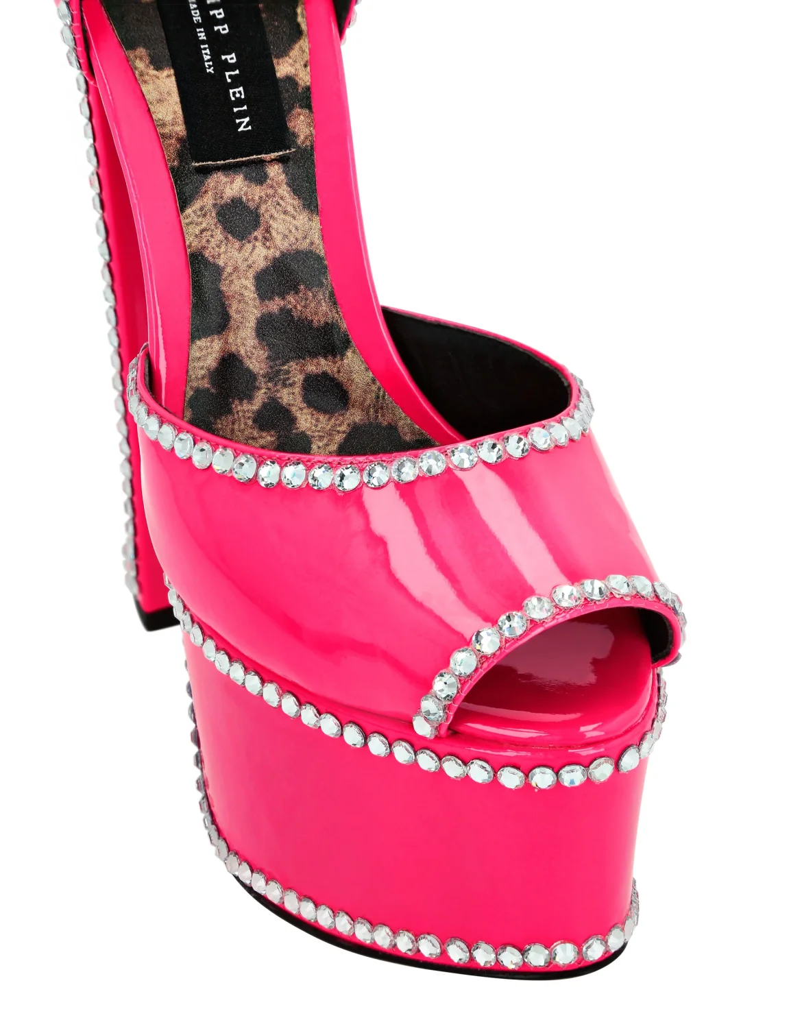 Patent Leather Platform Sandals Hi-Heels, цвет: Розовый