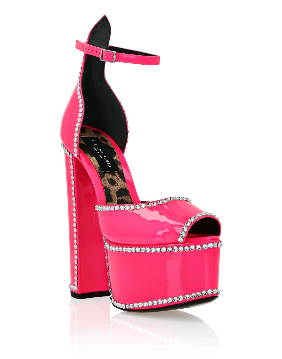 Patent Leather Platform Sandals Hi-Heels, цвет: Розовый