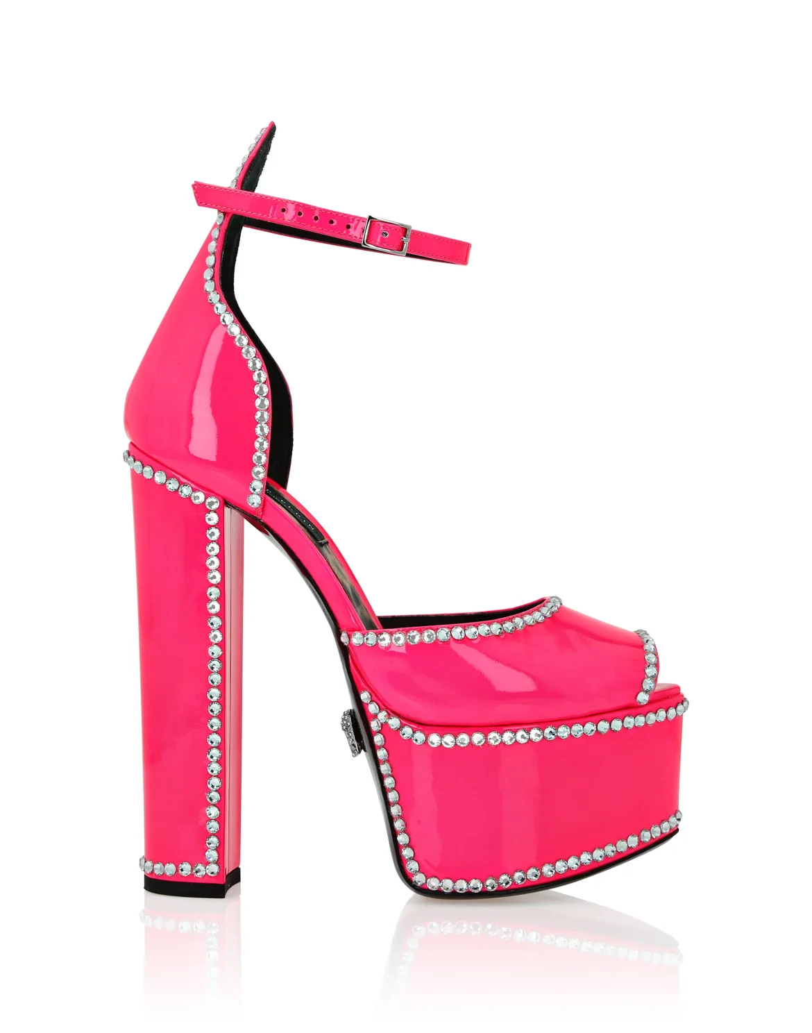Patent Leather Platform Sandals Hi-Heels, цвет: Розовый