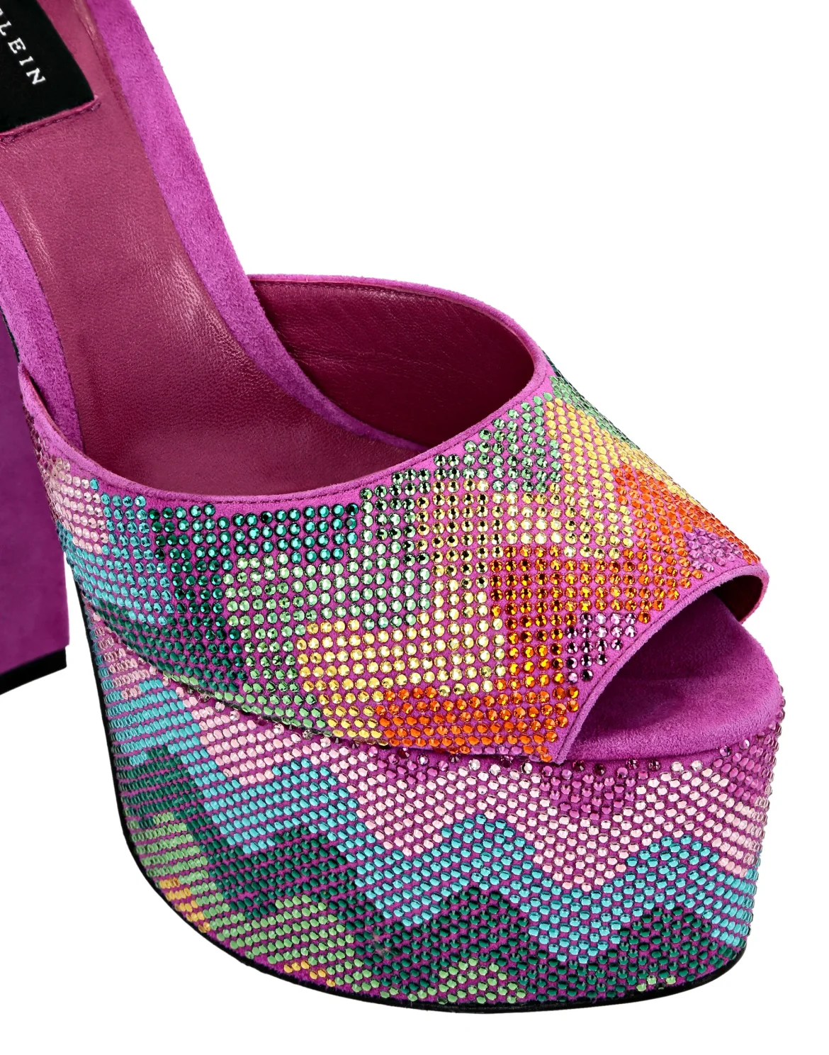 Crystal Platform Sandals Hi-Heels Waves Rainbow, цвет: Мультиколор